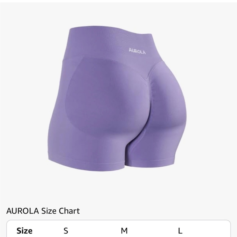 AUROLA Purple High-Rise Sculpting Bike Shorts
